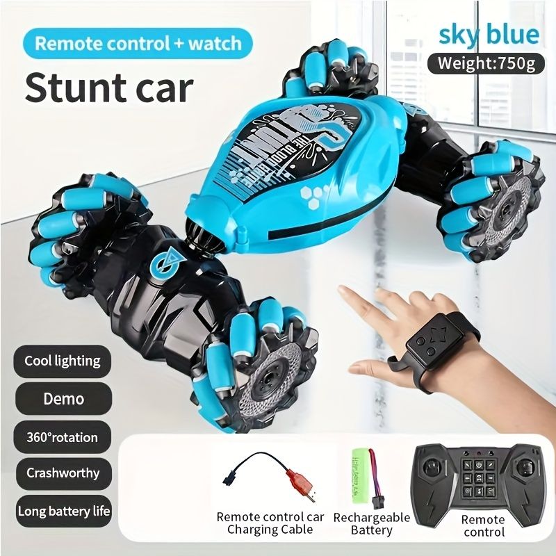 Remote Control Stunt Car with Music, Lights & Rechargeable Battery - Thrilling Outdoor Play