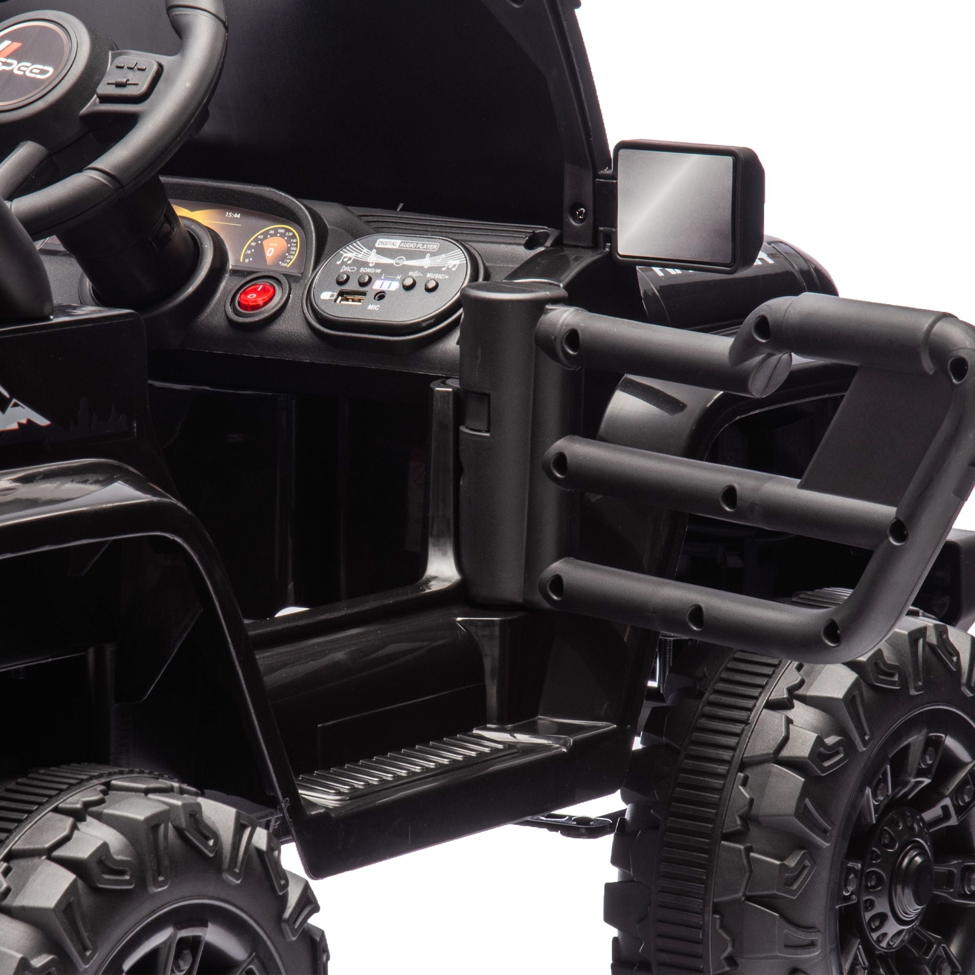 12V Rangler Kids Electric Ride-On Car with Remote – Black
