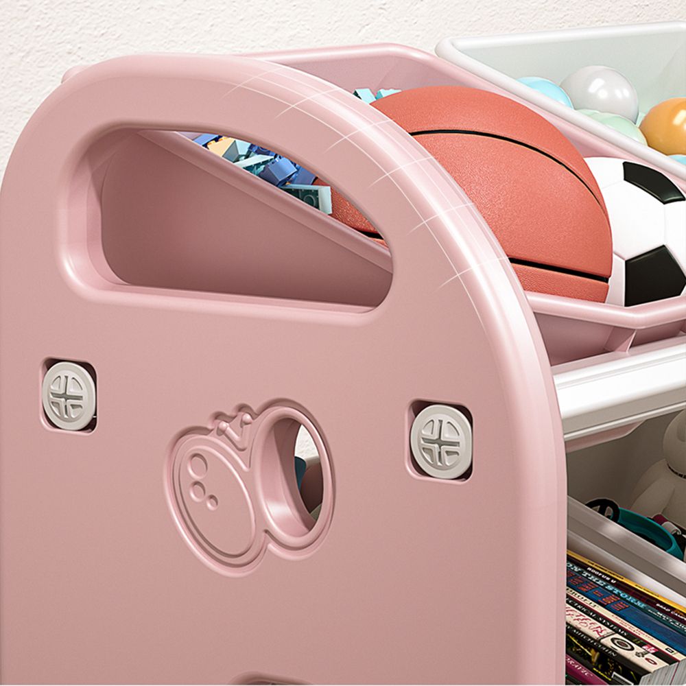 Multi-Functional Kids Toy Storage Organizer with 6 Colorful Bins