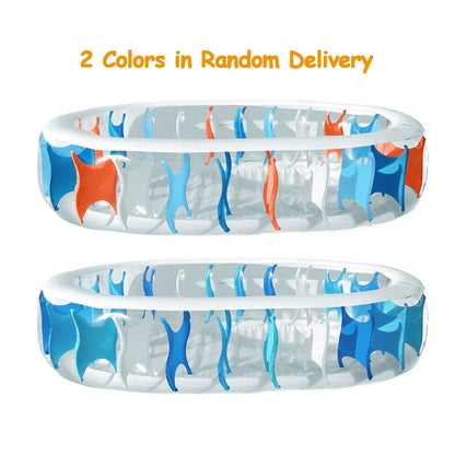 90×60×20In Inflatable Swimming Pool Blow Up Family Pool For Kids Foldable Swim Ball Pool Center - The Little Big Store