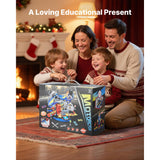 Family with boxed motorcycle mechanic playset