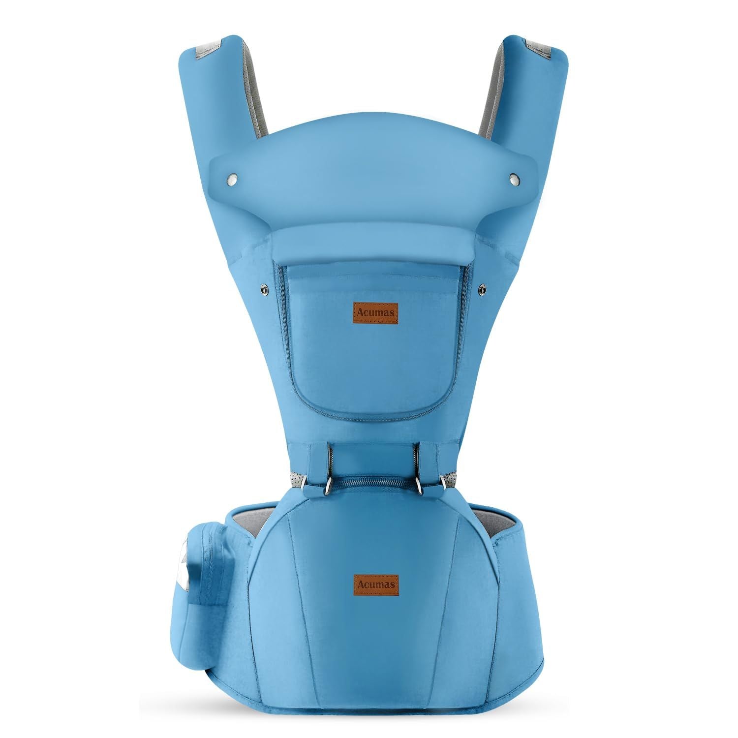 Versatile Baby Carrier with Hip Seat for Newborns and Toddlers - 6 Carry Positions, All Season Use