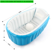 Baby Inflatable Bathtub; Portable Toddler Bathtub Baby Bath Tub Foldable Travel Tub with Air Pump - The Little Big Store