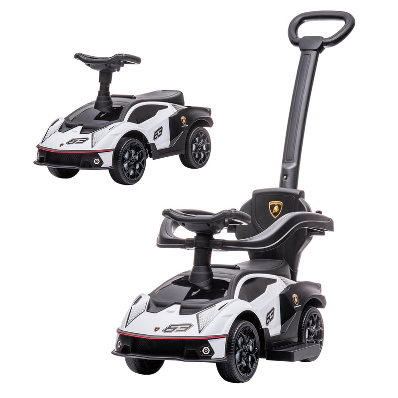 Fun Toddler Ride-On Car with Engine Sounds | 2-in-1 Interactive Push Toy for Kids