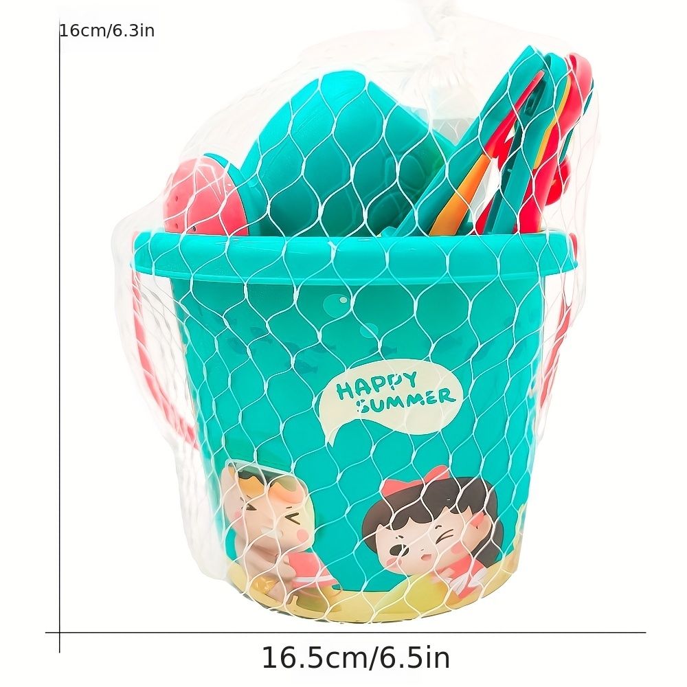 18-Piece Beach Sand Toys Set for Kids with Buckets, Molds & Sand Tools