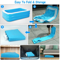 103x69x24in Inflatable Swimming Pools Family Swim Play Center Pool Blow up Kiddie Pool - The Little Big Store