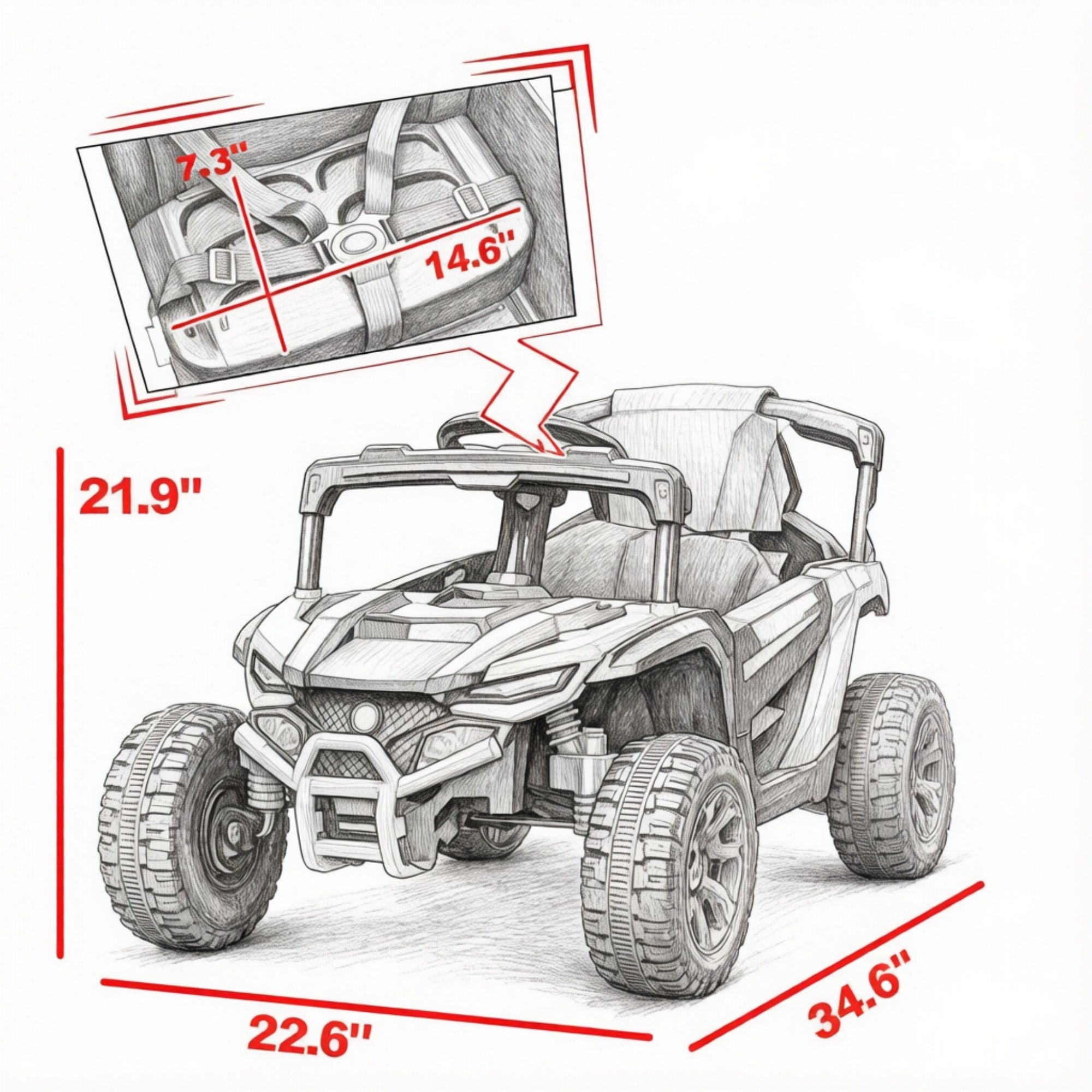 12V Kids Electric UTV Ride-On Car with Parent Remote Control | Battery Powered Off-Road Vehicle