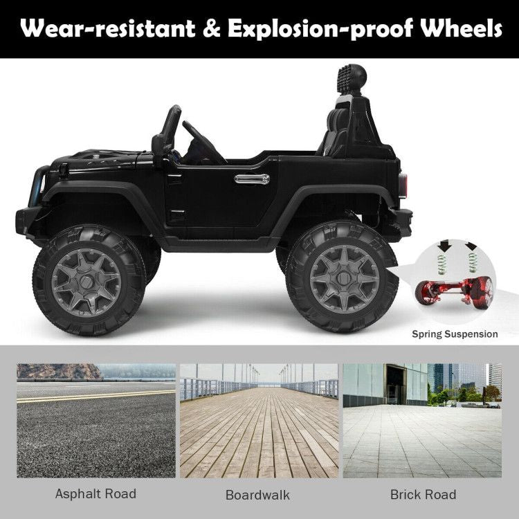 12V Kids Electric Ride-On Truck with Remote & Magnetic Doors
