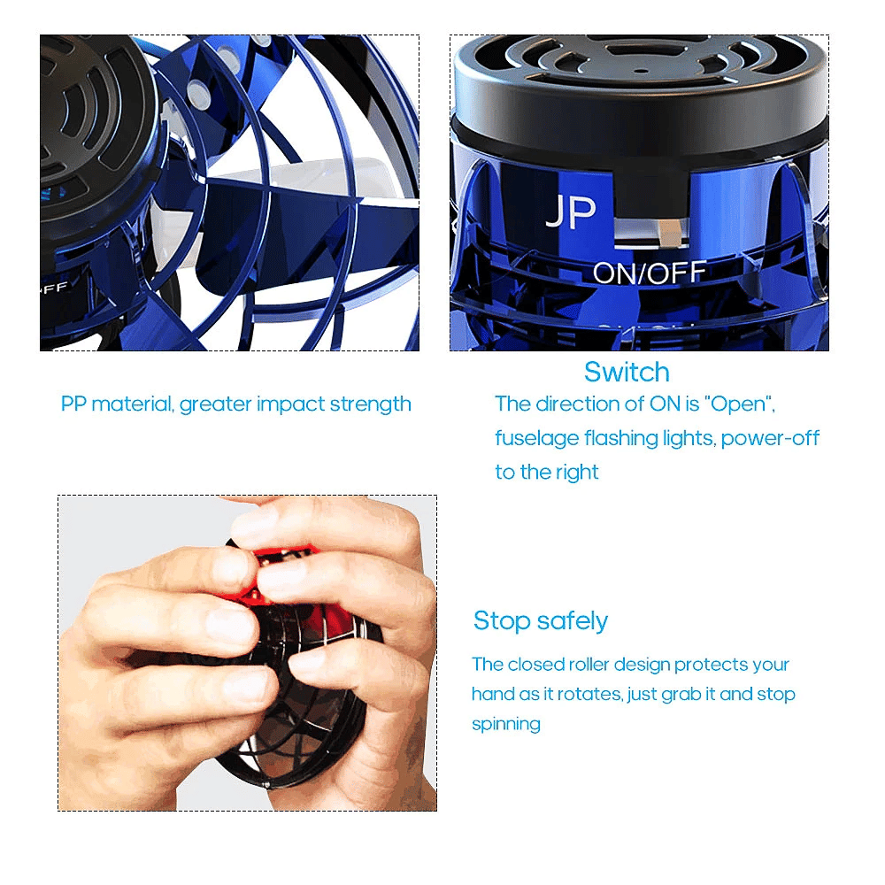 LED Light-Up Fidget Spinner Drone Ball for Stress Relief and Focus