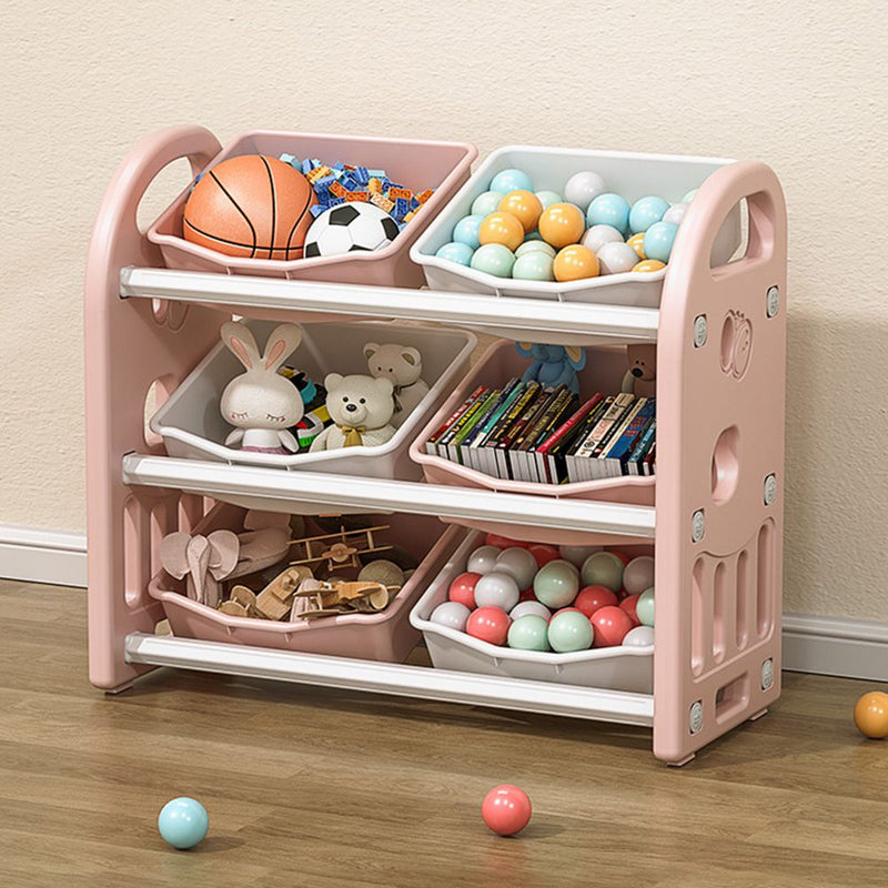 Kids Toy Storage Organizer with 6 Bins | HDPE Toy Storage Cabinet for Playroom & Bedroom