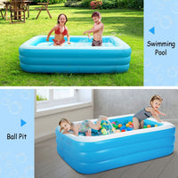 103x69x24in Inflatable Swimming Pools Family Swim Play Center Pool Blow up Kiddie Pool - The Little Big Store