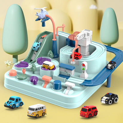 CityQuest Adventure Race Track: Magnetic Rescue Car Playset for Kids - The Little Big Store
