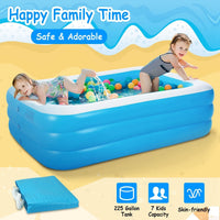 103x69x24in Inflatable Swimming Pools Family Swim Play Center Pool Blow up Kiddie Pool - The Little Big Store
