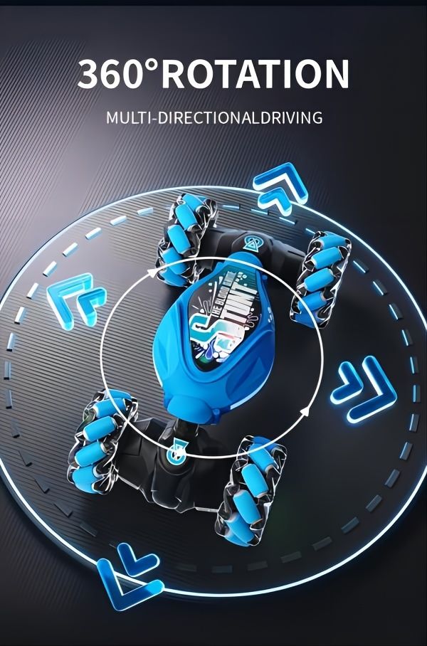 Remote Control Stunt Car with Music, Lights & Rechargeable Battery - Thrilling Outdoor Play