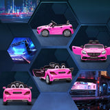Pink SLC 300 ride-on shown from front, rear and side