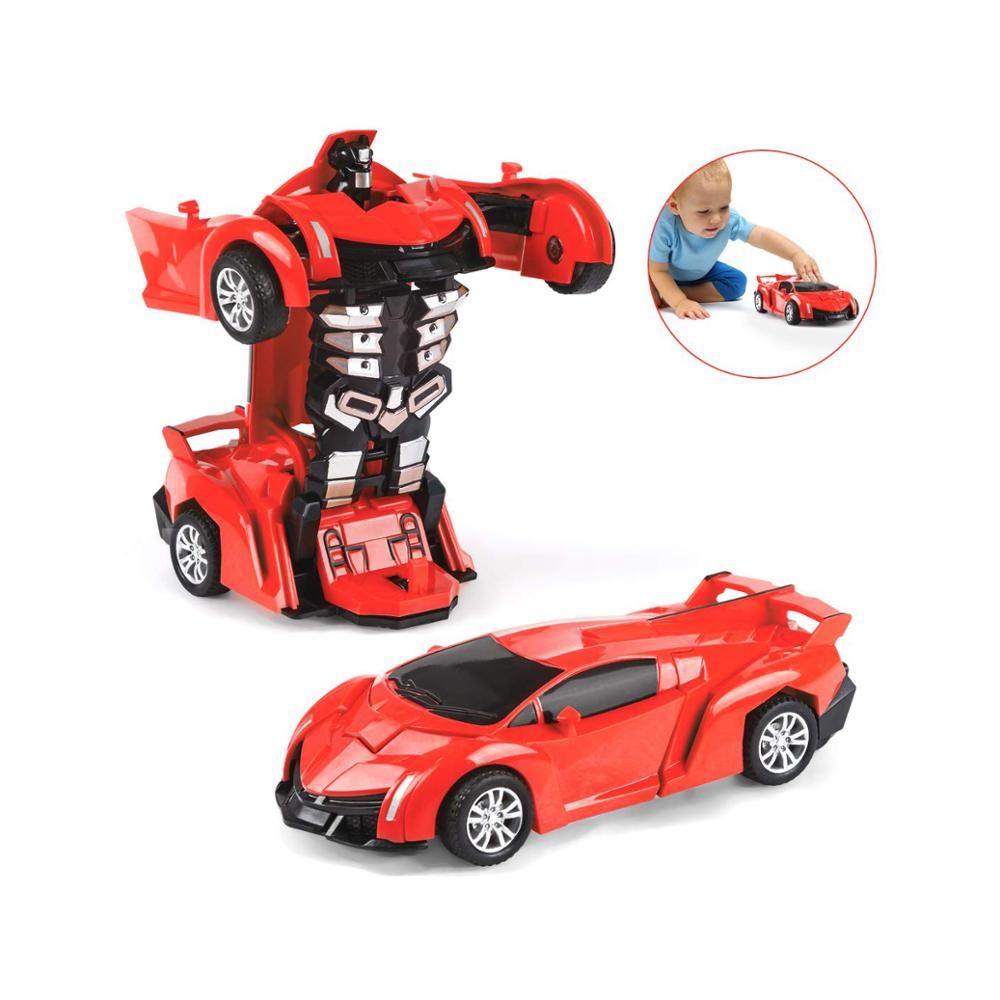 One-Key Transforming Robot Car Toy