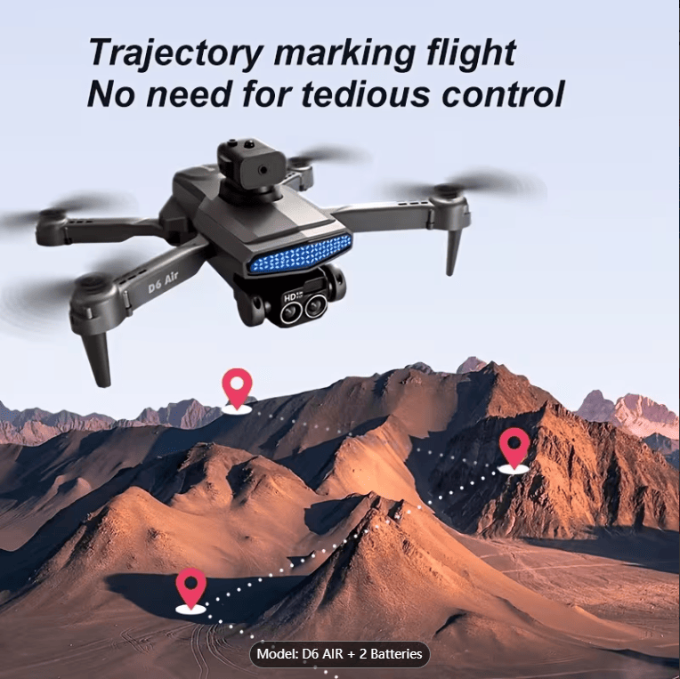 D6 Air Foldable Drone with Dual Cameras