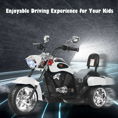 3-Wheel Electric Motorbike Ride-On Toy for Toddlers with Horn & Headlight