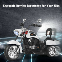 3-Wheel Electric Motorbike Ride-On Toy for Toddlers with Horn & Headlight