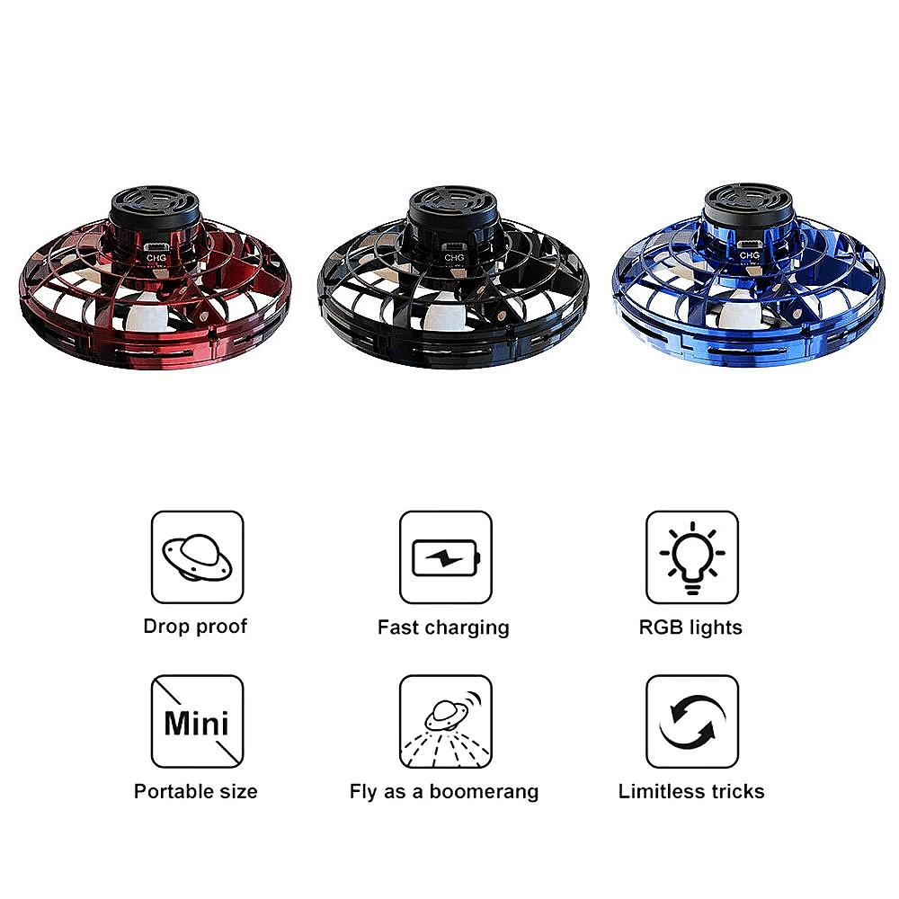 LED Light-Up Fidget Spinner Drone Ball for Stress Relief and Focus