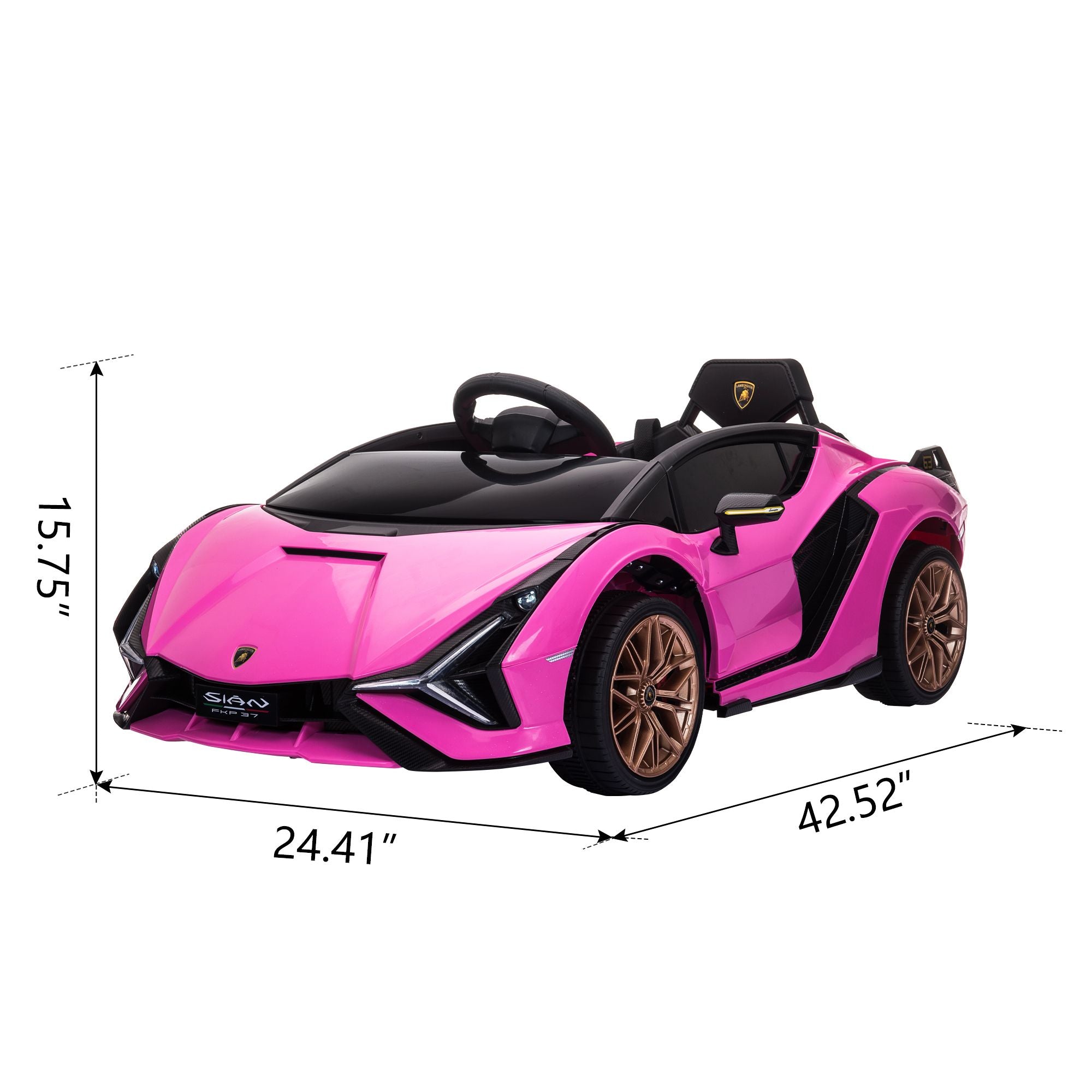 12V Pink Kids Electric Ride-On Car with Remote Control