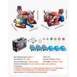 D003-3 motorcycle playset dimensions, accessories and three AAA battery requirement
