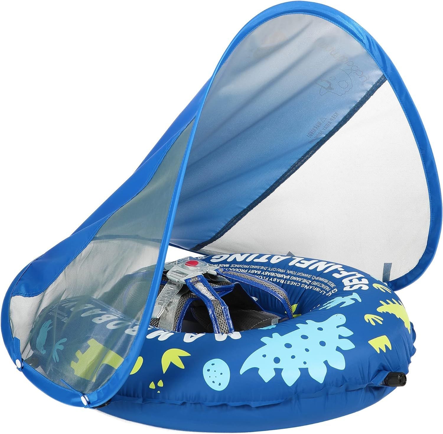 SunShield™ Self-Inflating Baby Swim Float – Foldable Canopy Pool Float for Infants & Toddlers