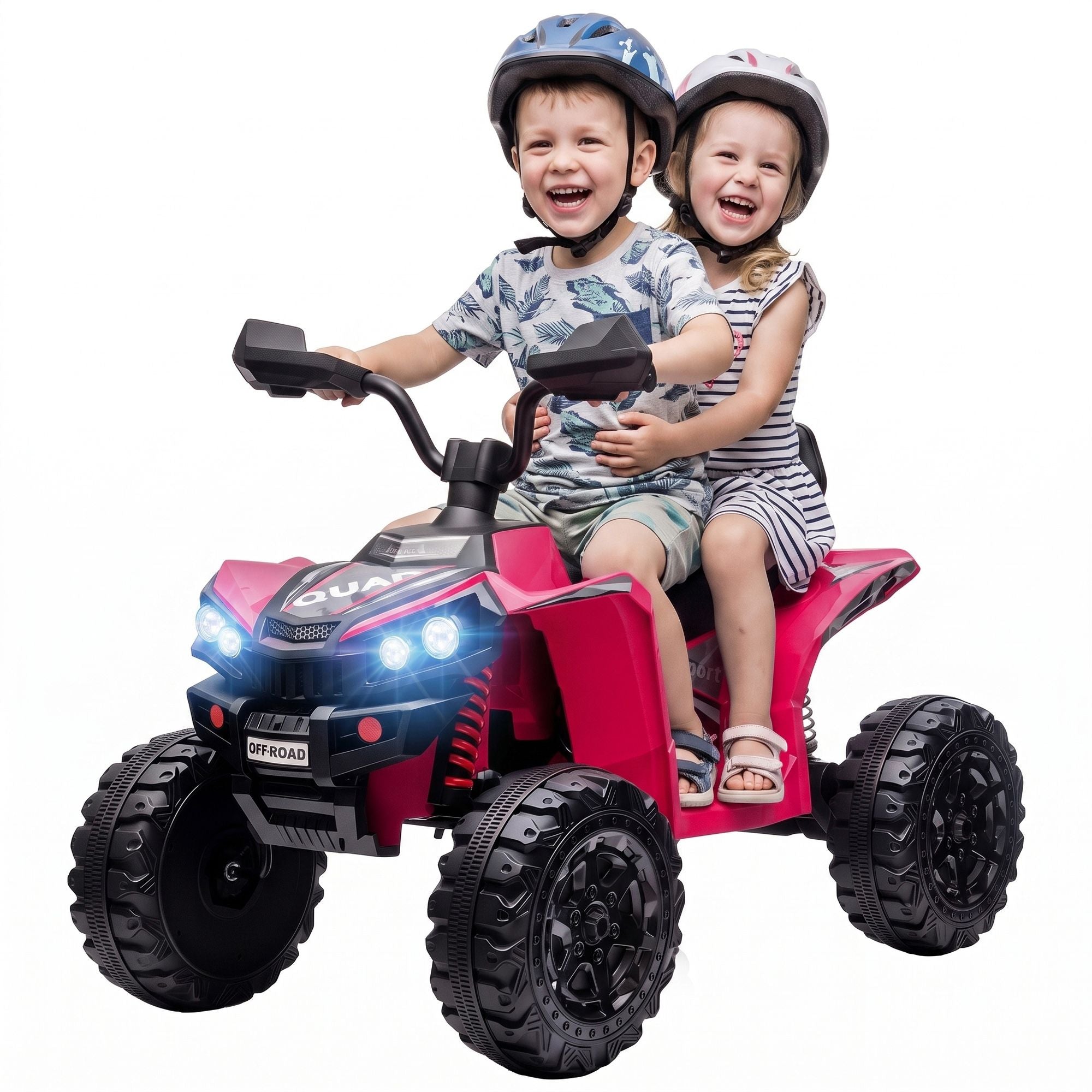 24V Electric 2-Seater Kids ATV with Dual Motors - Fun Ride On Toy for Ages 3-8 - Pink
