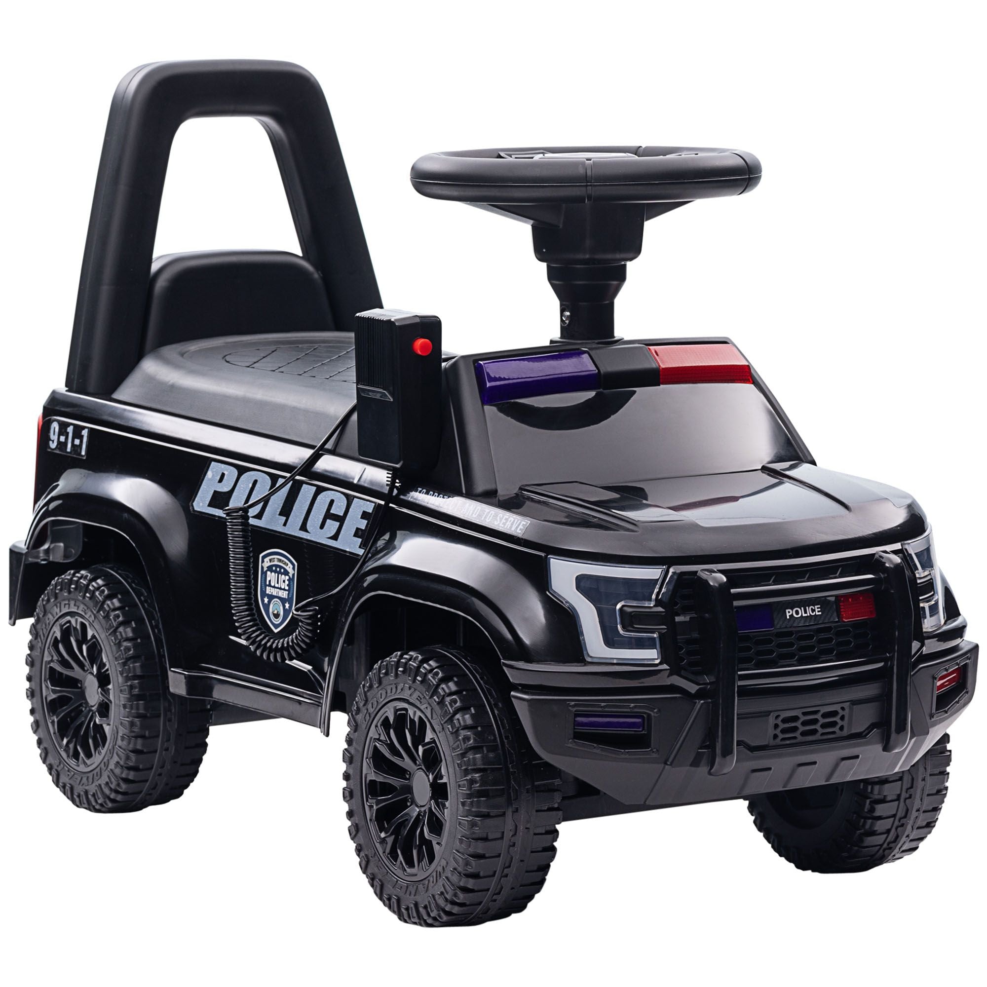 PatrolPro™ Police Cruiser Ride-On Car – Megaphone Fun & Secret Storage Adventure