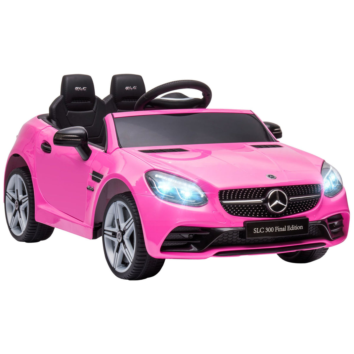 Pink Mercedes-Benz SLC 300 ride-on car front three-quarter view
