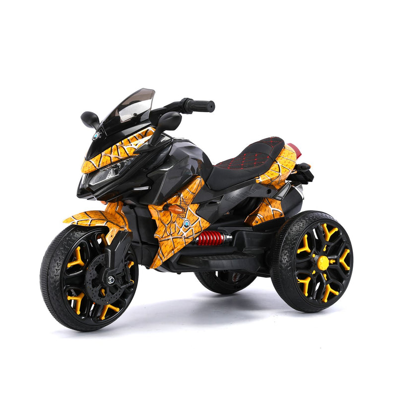 12V Kids 3-Wheel Ride On Motorcycle w/ Light Wheels