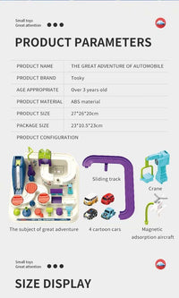 CityQuest Adventure Race Track: Magnetic Rescue Car Playset for Kids - The Little Big Store