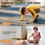Supplier illustration of outdoor solar robot play and indoor battery or strong-light operation