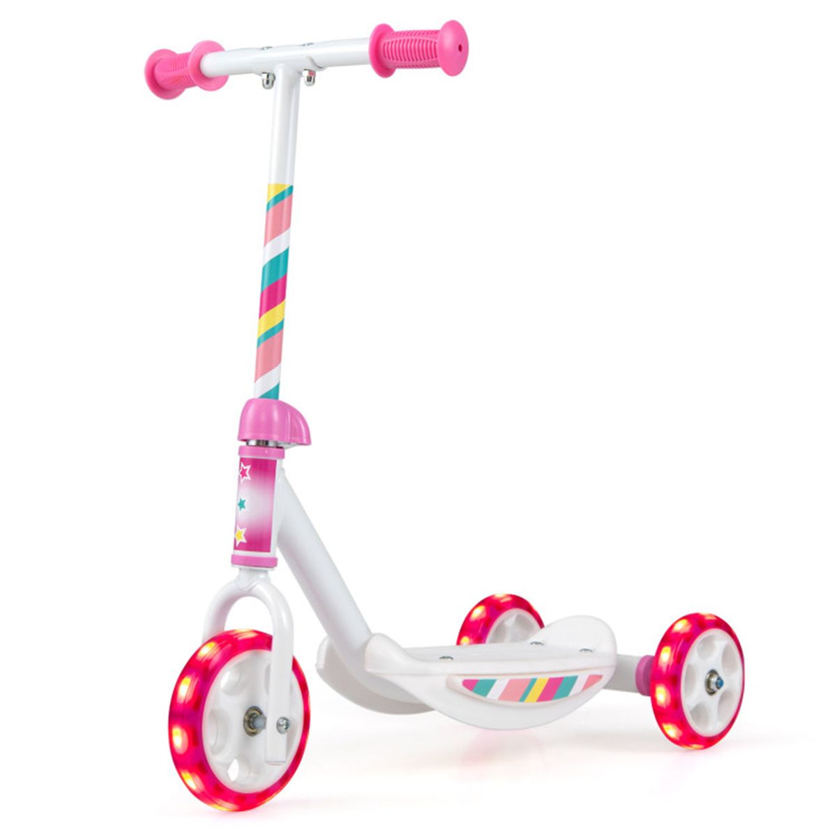 3-Wheel Kids Scooter with LED Light-Up Wheels for Toddlers Ages 2+
