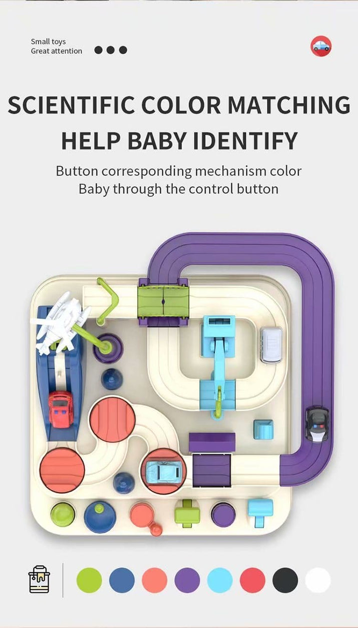 CityQuest Adventure Race Track: Magnetic Rescue Car Playset for Kids - The Little Big Store