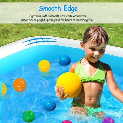 103x69x24in Inflatable Swimming Pools Family Swim Play Center Pool Blow up Kiddie Pool - The Little Big Store