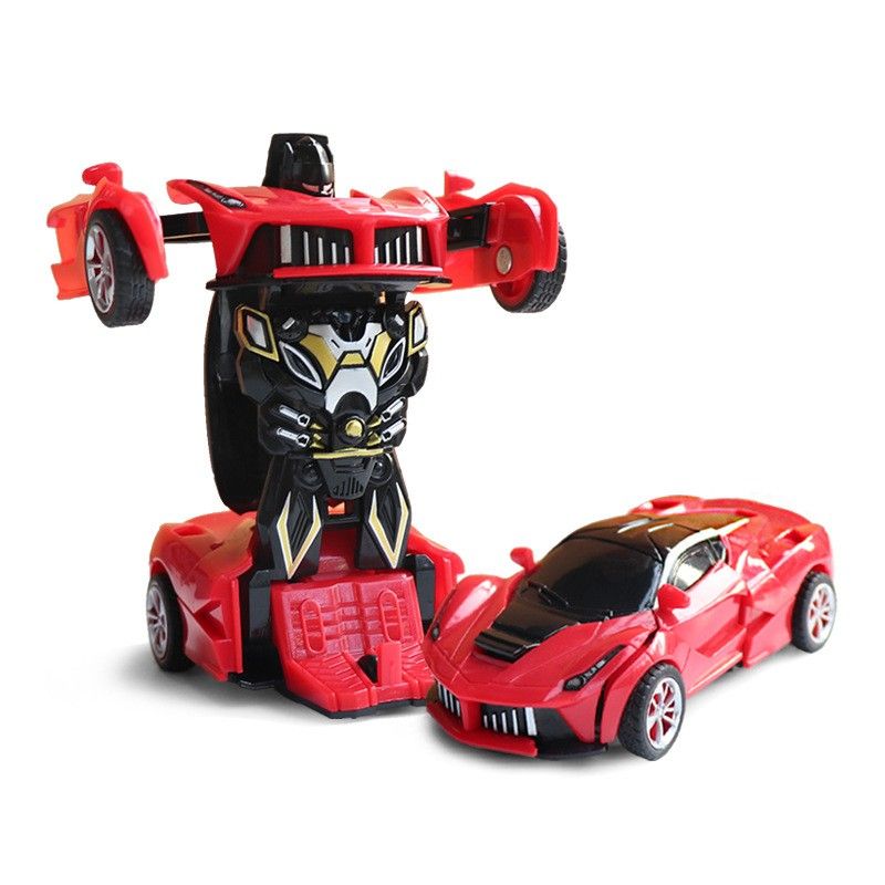 One-Key Transforming Robot Car Toy
