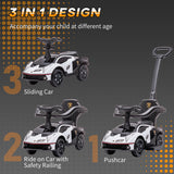 Three ride configurations for Lamborghini toddler push car