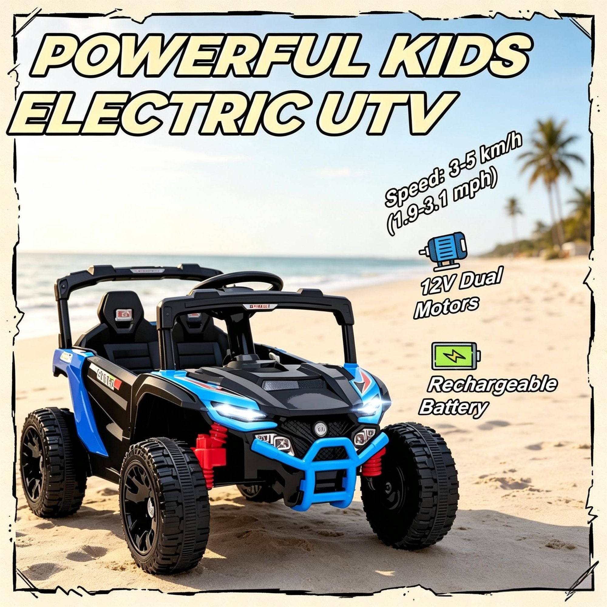 12V Kids Electric UTV Ride-On Car with Parent Remote Control | Battery Powered Off-Road Vehicle