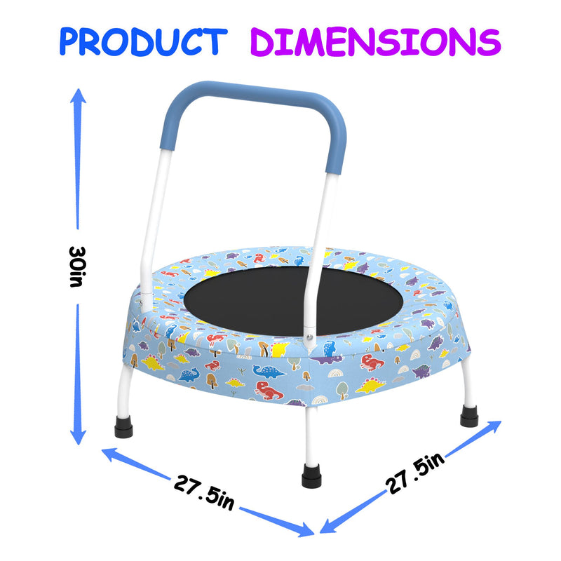 Kids Indoor Trampolines - Foldable Mini Rebounder for Ages 2-6 with Ultra Safe Padding and Comfortable Foam Grip