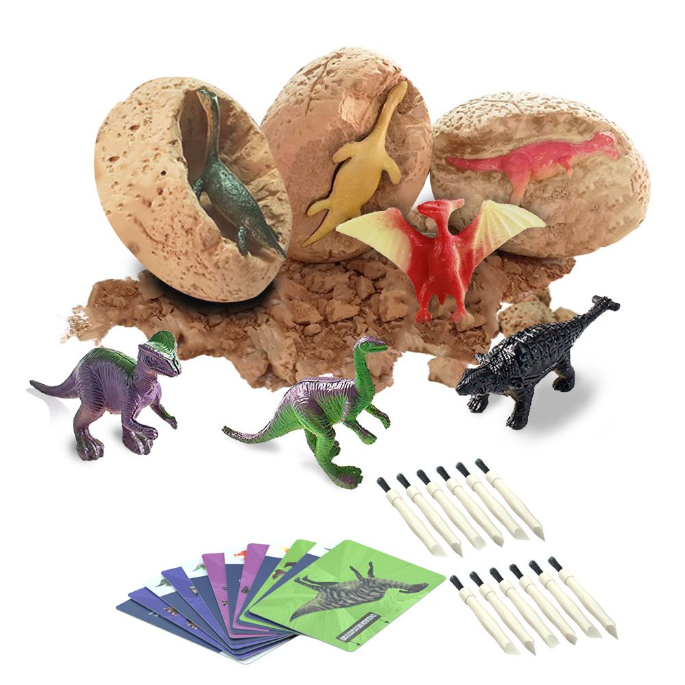 Dinosaur Excavation Kit with 12 Surprise Eggs | STEM Fossil Dig Toy for Kids