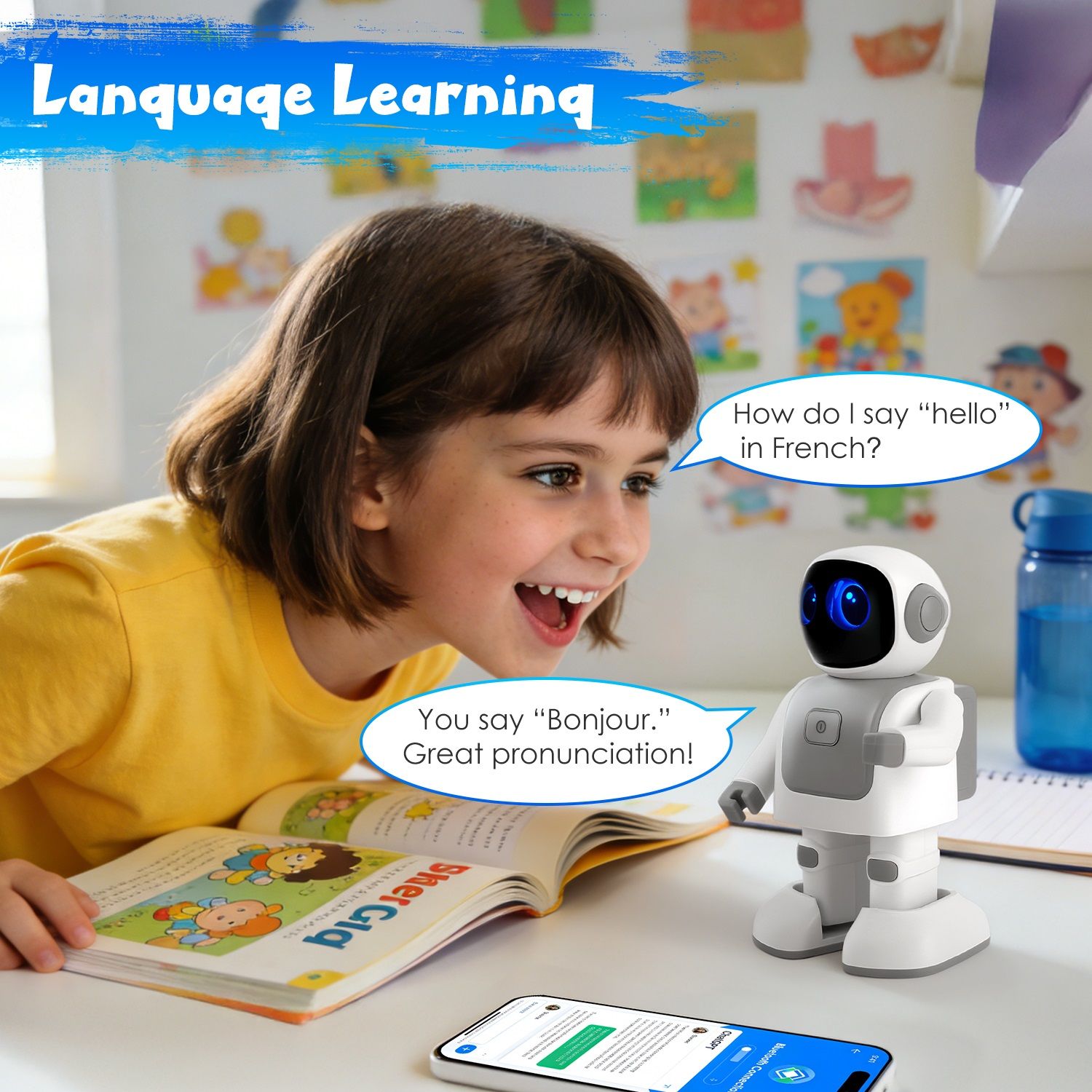 Fun Learning AI Dancing Robot Toy - Wireless Music & Interactive Voice Assistant for Creative Play