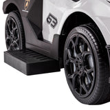 White Lamborghini toddler ride-on front and rear details