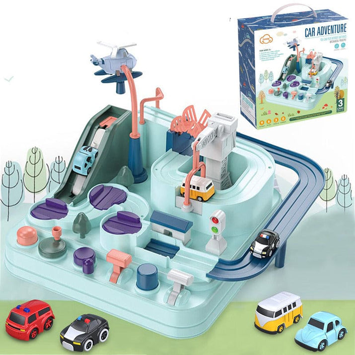 CityQuest Adventure Race Track: Magnetic Rescue Car Playset for Kids - The Little Big Store