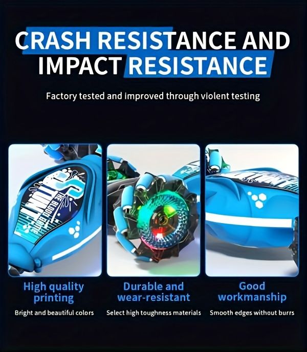 Remote Control Stunt Car with Music, Lights & Rechargeable Battery - Thrilling Outdoor Play
