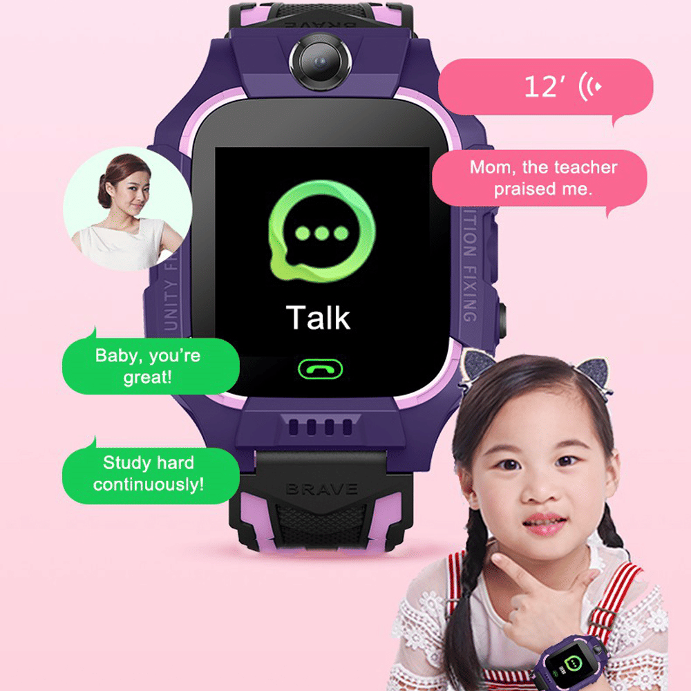 New Kids Smart Watch 2G GSM Card LBS Tracker SOS Camera Children Mobile Phone Voice Chat Smartwatches Math Game Flashlight