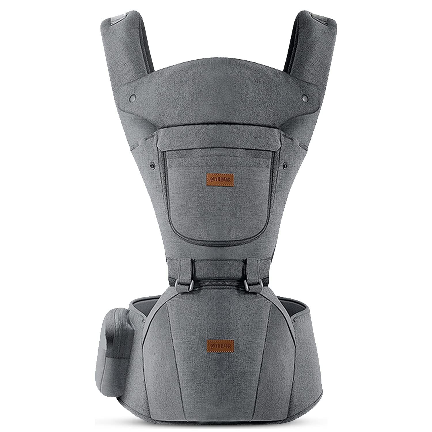 Versatile Baby Carrier with Hip Seat for Newborns and Toddlers - 6 Carry Positions, All Season Use