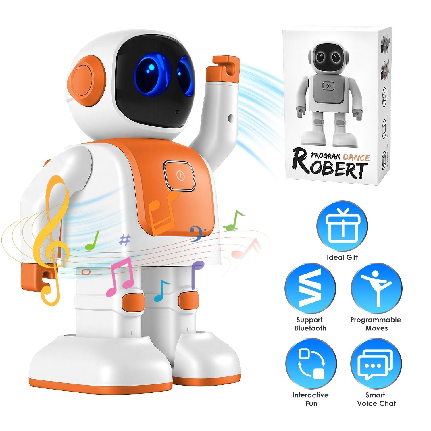 Fun Learning AI Dancing Robot Toy - Wireless Music & Interactive Voice Assistant for Creative Play