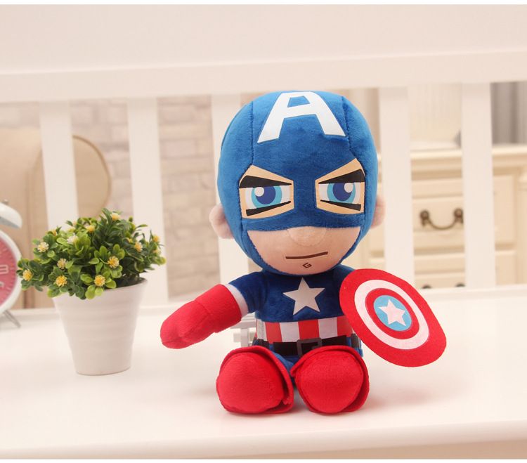 Disney Superhero Plush Toys - Captain America & Iron Man Doll Set for Kids