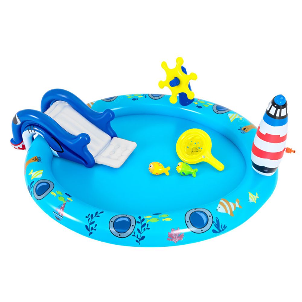 Shark Slide Inflatable Play Pool - Adventure Splash Center for Kids